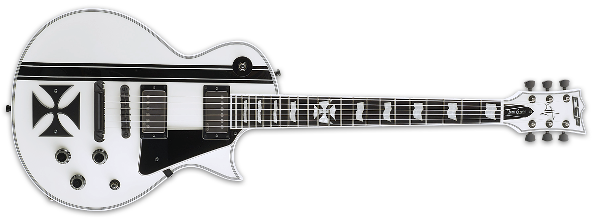 ESP Iron Cross James Hetfield Signature Guitar in Snow White