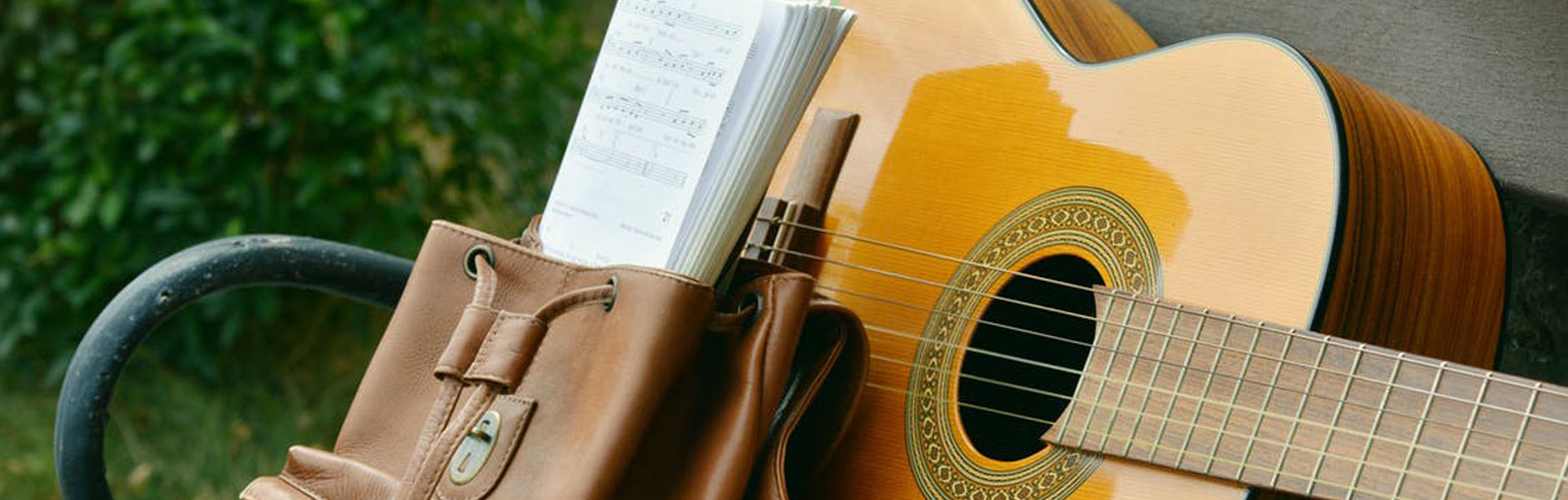 books and guitar