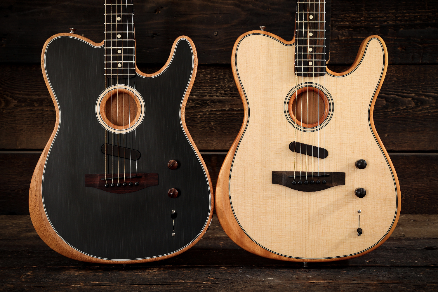 Fender American vs Player Acoustasonic Telecaster Guitars