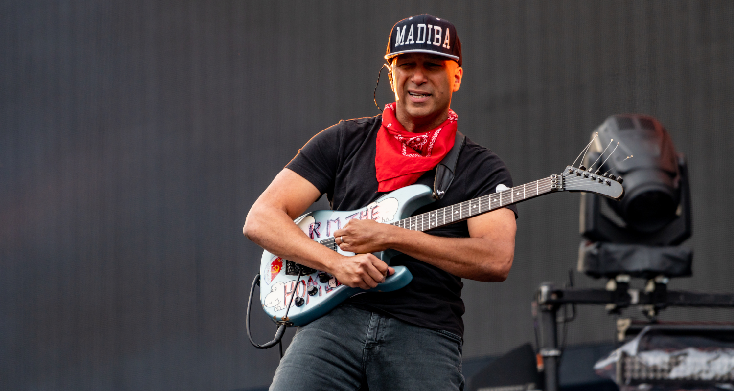 Tom Morello of Rage Against The Machine on stage