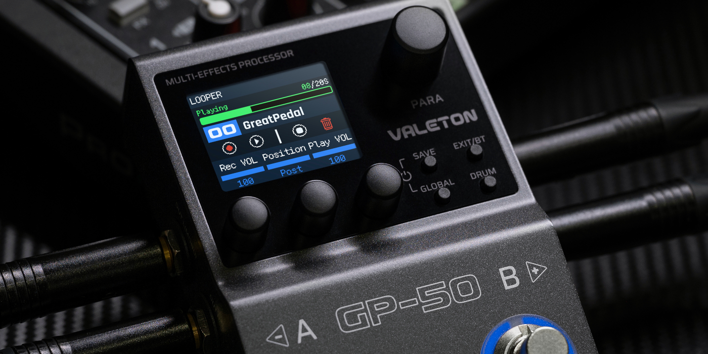 Valeton GP-50 Screen with Looper Settings