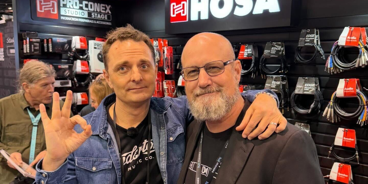 Lee Anderton at the NAMM Show 2026 HOSA Booth