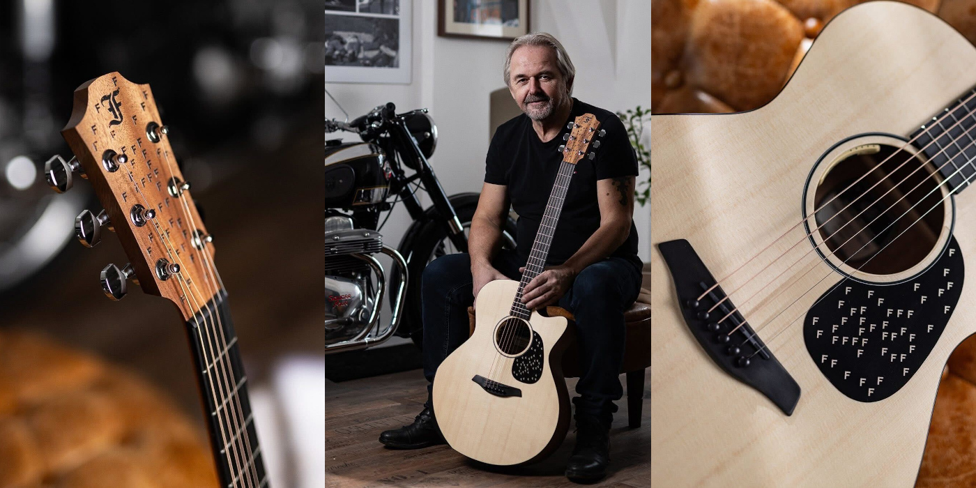 Photos of the Furch Violet 45 acoustic guitar launched at NAMM Show 2026