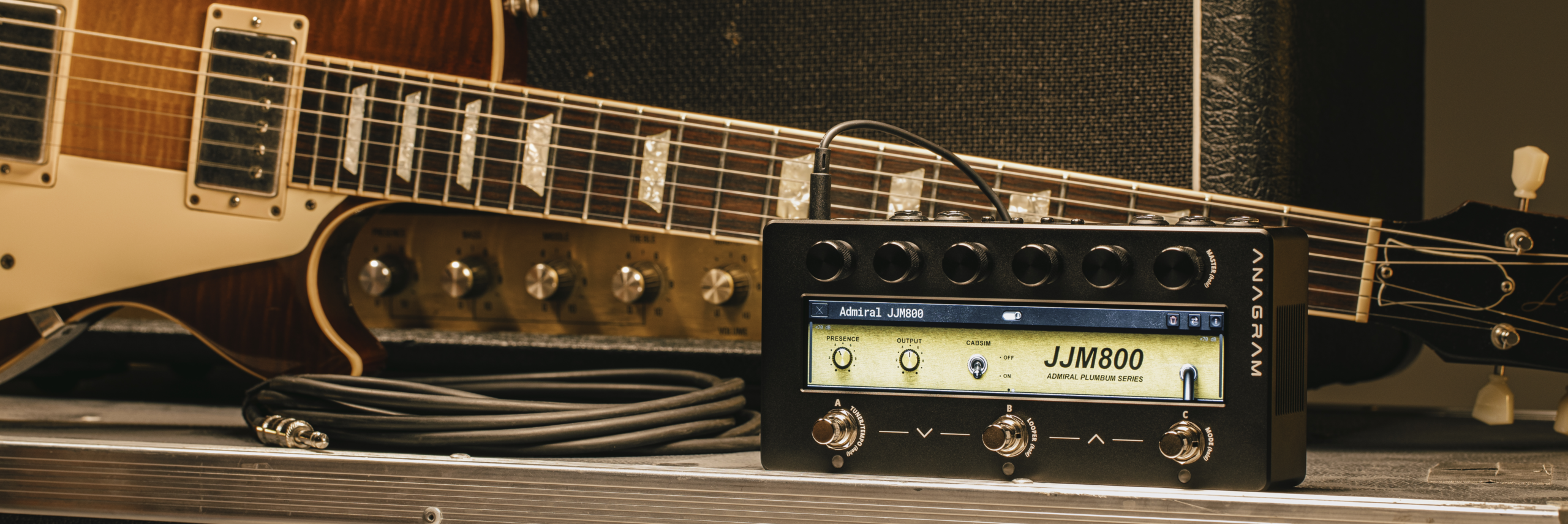 lifestyle image of the darkglass anagram guitar essentials multi-fx