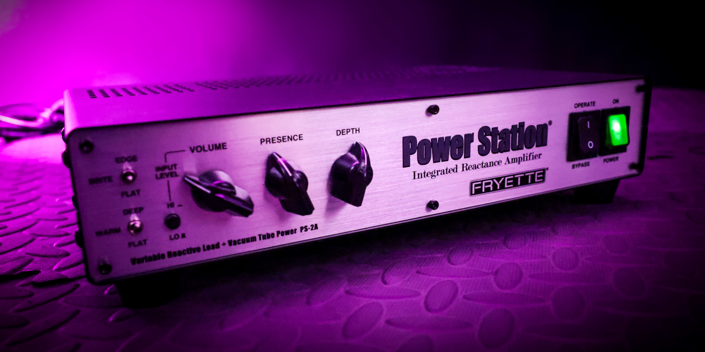 An angled photo of the front of a Fryette Power Station PS-2A amp attenuator and load box